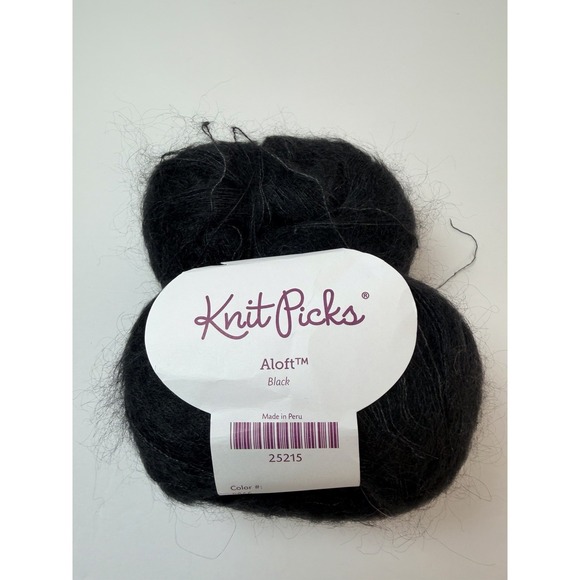 Knit Picks Other - Knit Picks Aloft Mohair Silk Yarn Black Lot Of 2 Lace Weight 25 G Each